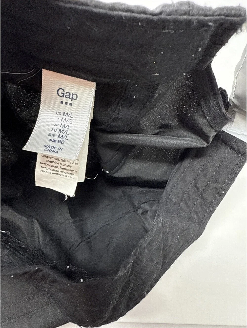 Black Super Light Hat Gap M/L